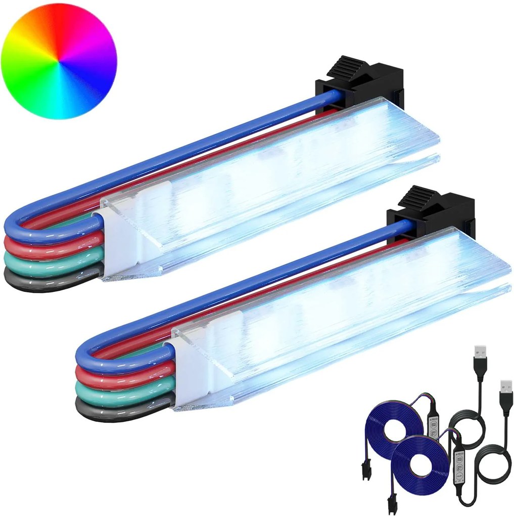 vidaXL LED szalag 2 pcs Fekete és Fehér 1745 mm Réz és műanyag
