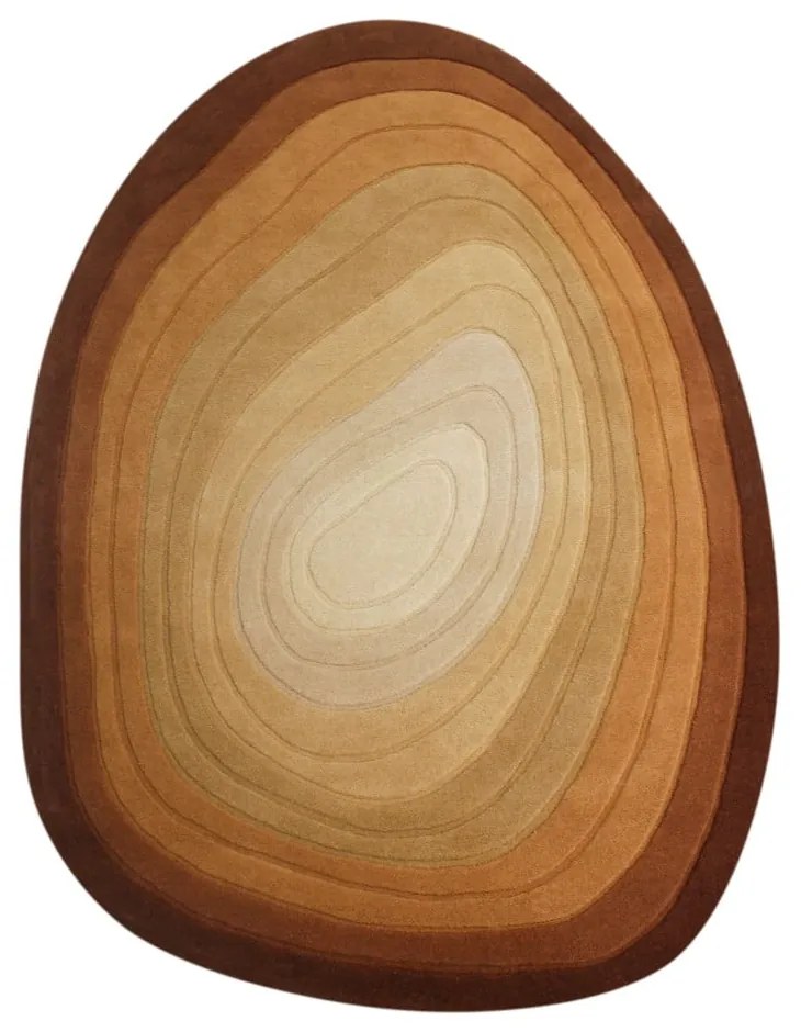 Téglavörös gyapjú szőnyeg 160x230 cm Puddle Ombre Wool – Flair Rugs