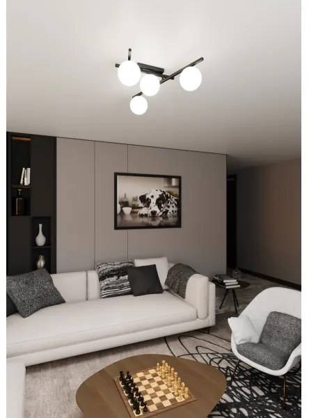 Mennyezeti lámpa SMART 4xE14/10W/230V fekete/fehér
