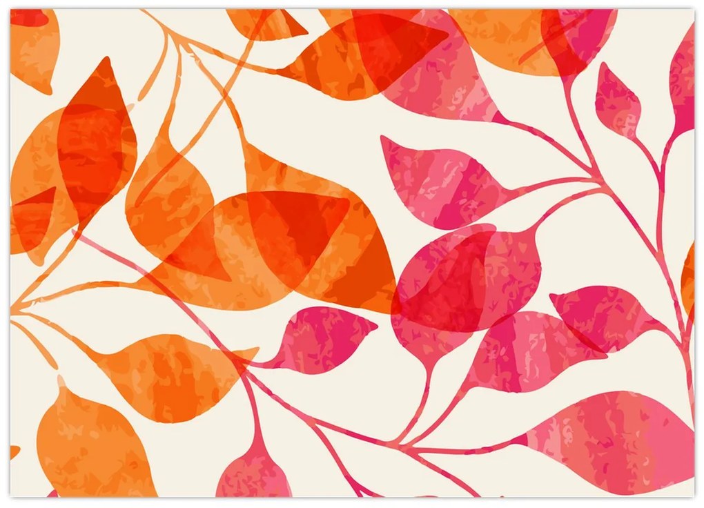 Kép - Narancssárga levelek (70x50 cm)