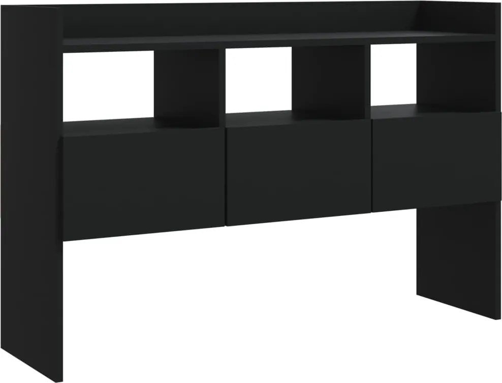 vidaXL fekete szerelt fa tálalószekrény 105 x 30 x 70 cm