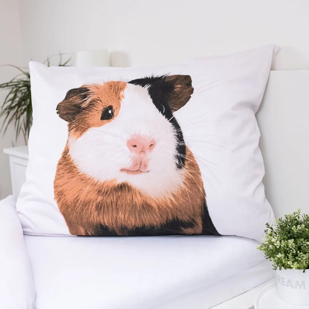 Fehér egyszemélyes pamut gyerek ágyneműhuzat 140x200 cm Guinea Pig – Jerry Fabrics