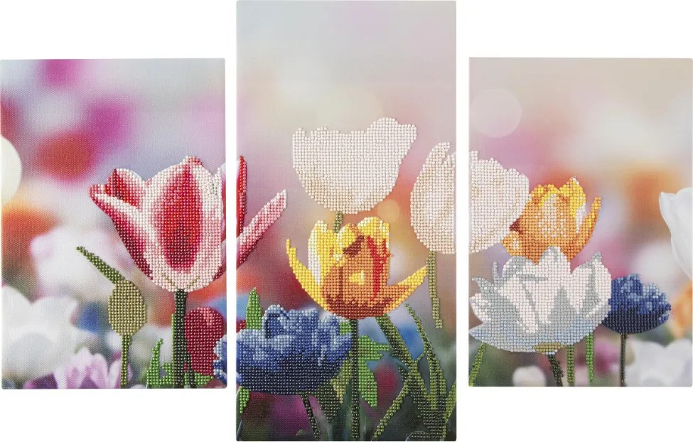 Tulipán Craft 3 részes gyémántszemes kirakó szett