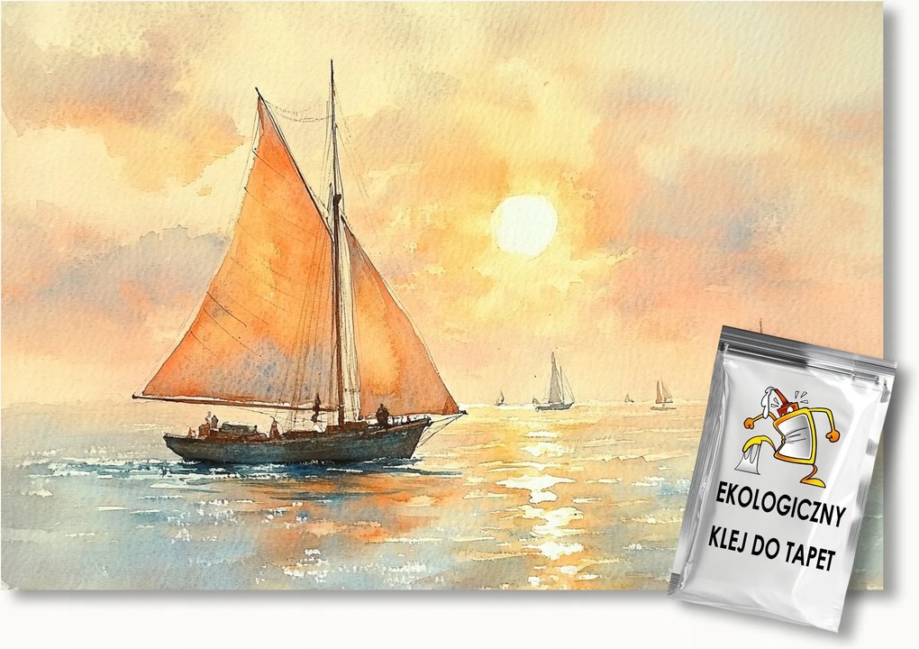 Fotótapéta Flizelina Tenger Óceán Hajó Vitorlás Nap Regatta 350x250 ragasztó