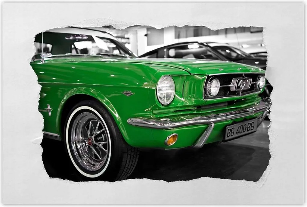 Poszter 60x40 Zöld Ford Mustang