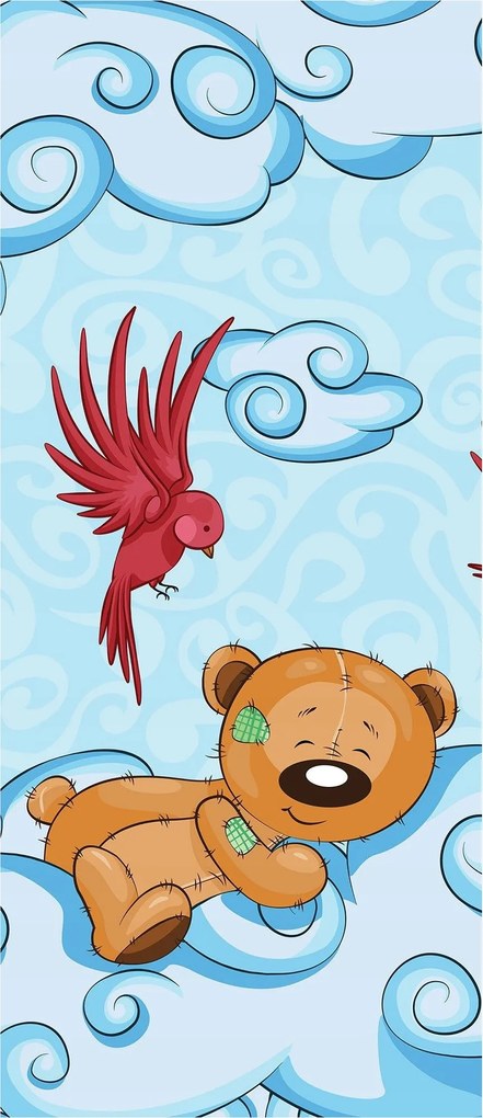 Flizelin fotótapéta Teddy mackó a felhőkben álom és álmok 91x211 +ragasztó