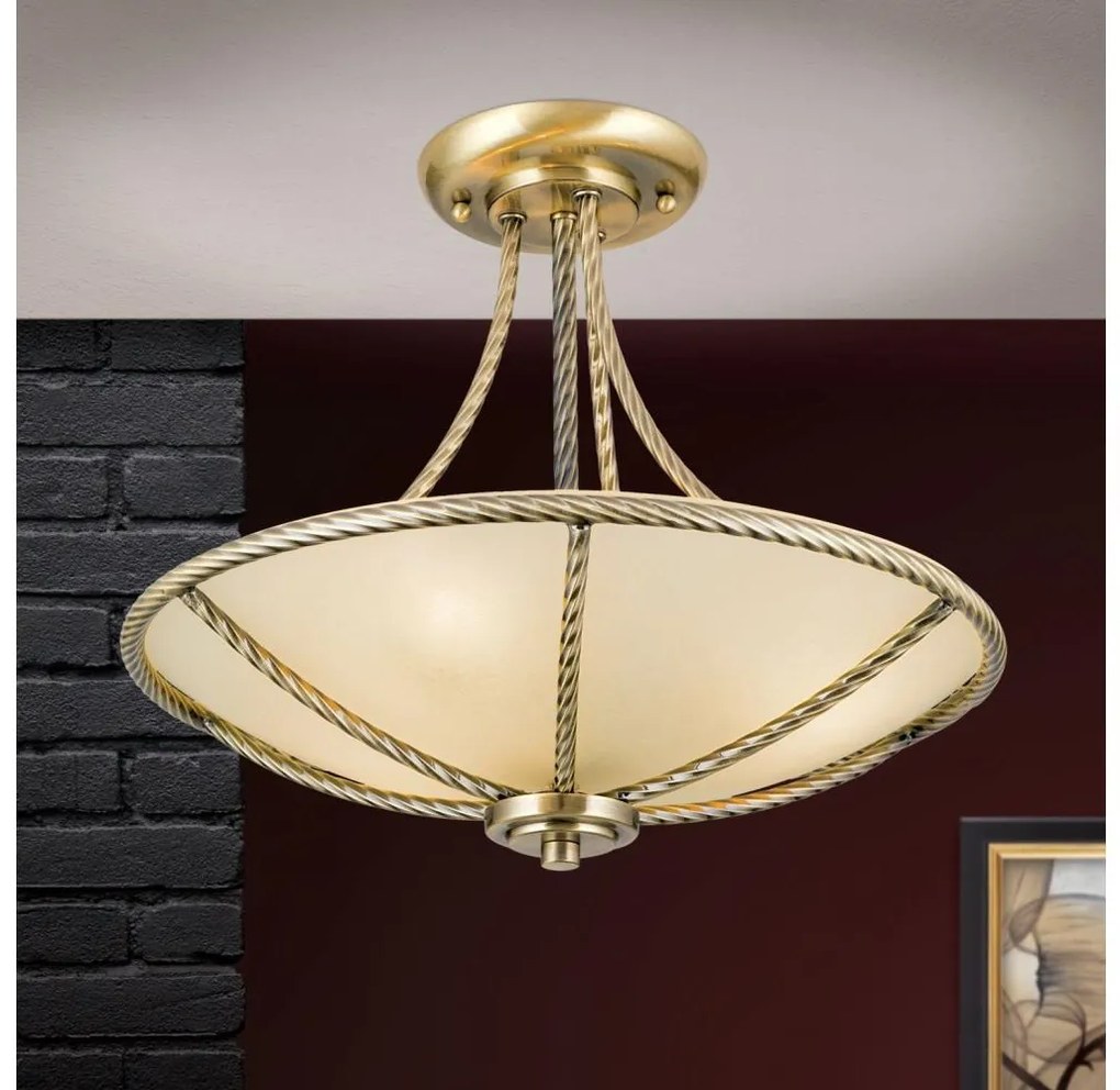 Orion DL 7-568/3 - Csillár rúdon MAURO 3xE27/60W/230V átm. 42 cm bronz