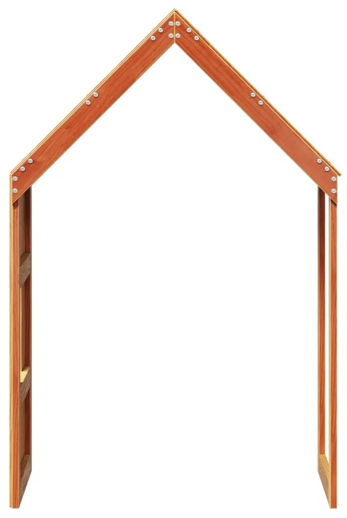 viaszbarna tömör fenyőfa gyerekágytető 55 x 99 x 139,5 cm