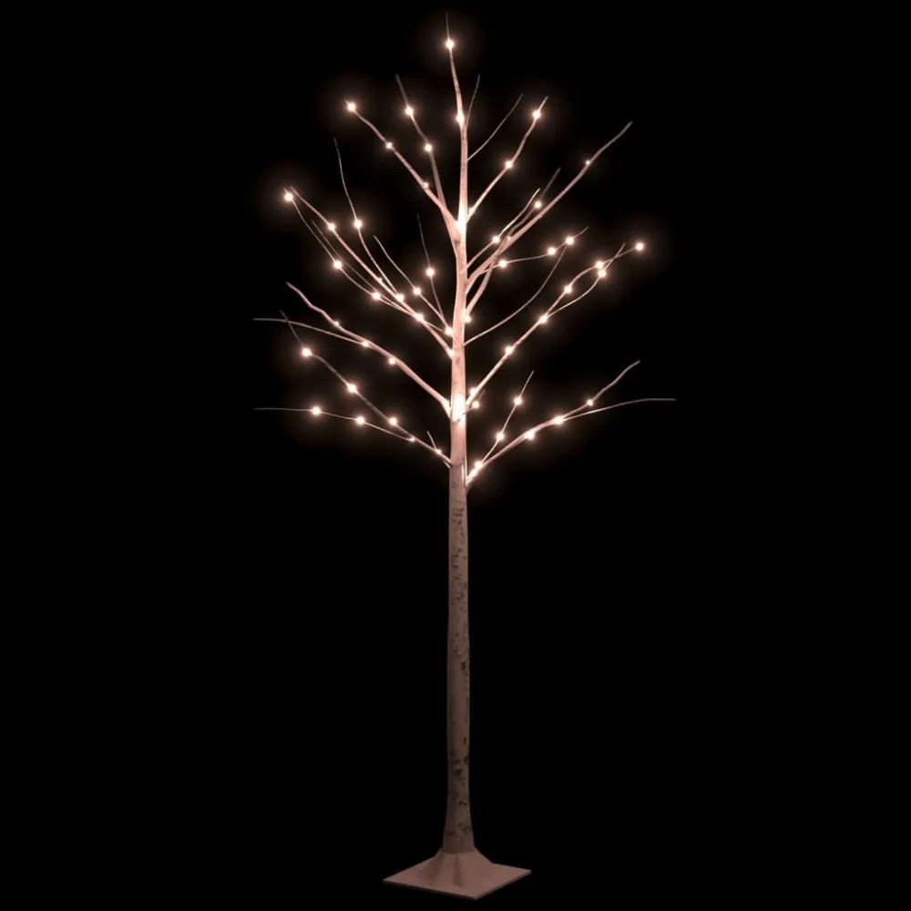 fehér LED-es nyírfa 72 meleg fehér LED-del 150 cm