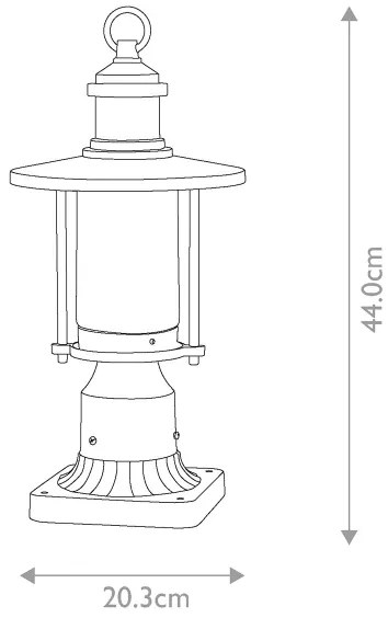 Kichler KL-RIVERWOOD3-M - Kültéri lámpa RIVERWOOD 1xE27/60W/230V IP44 fekete