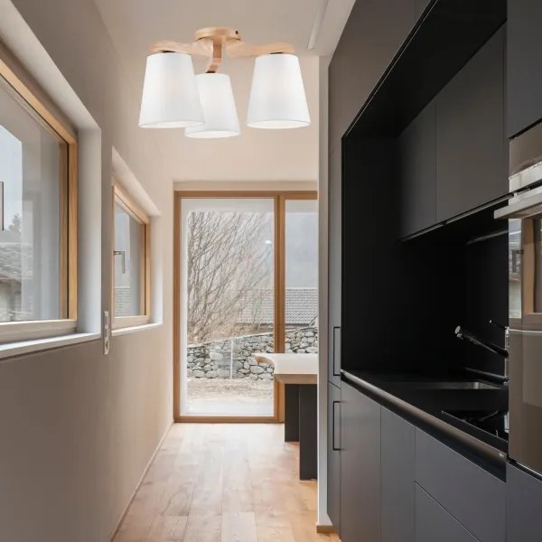 Csillár ANDREA 3xE27/60W/230V tölgy/fehér