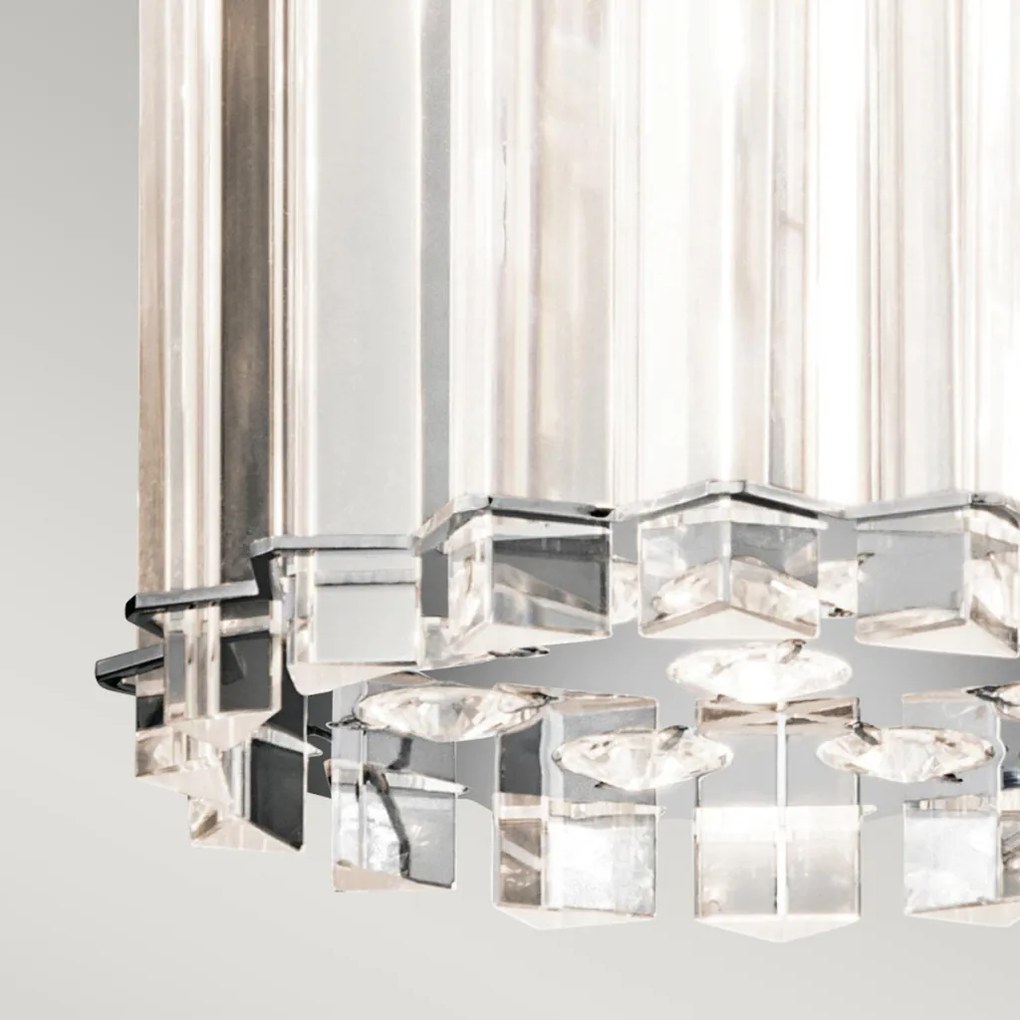 ELSTEAD KLCRYSTALSKYEMP CRYSTAL SKYE Fürdőszobai Függő Lámpa Króm, Átlátszó G9 IP44