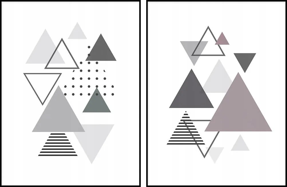 Poszterek 30x40 szett 2 minta absztrakt geometria