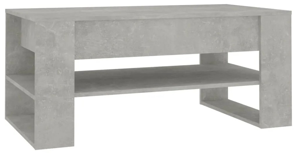 Betonszürke szerelt fa dohányzóasztal 102 x 55 x 45 cm