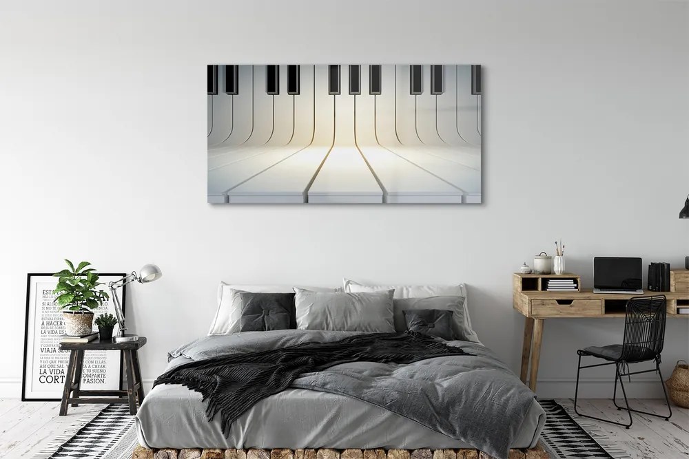 Üvegképek zongora billentyűk 120x60cm