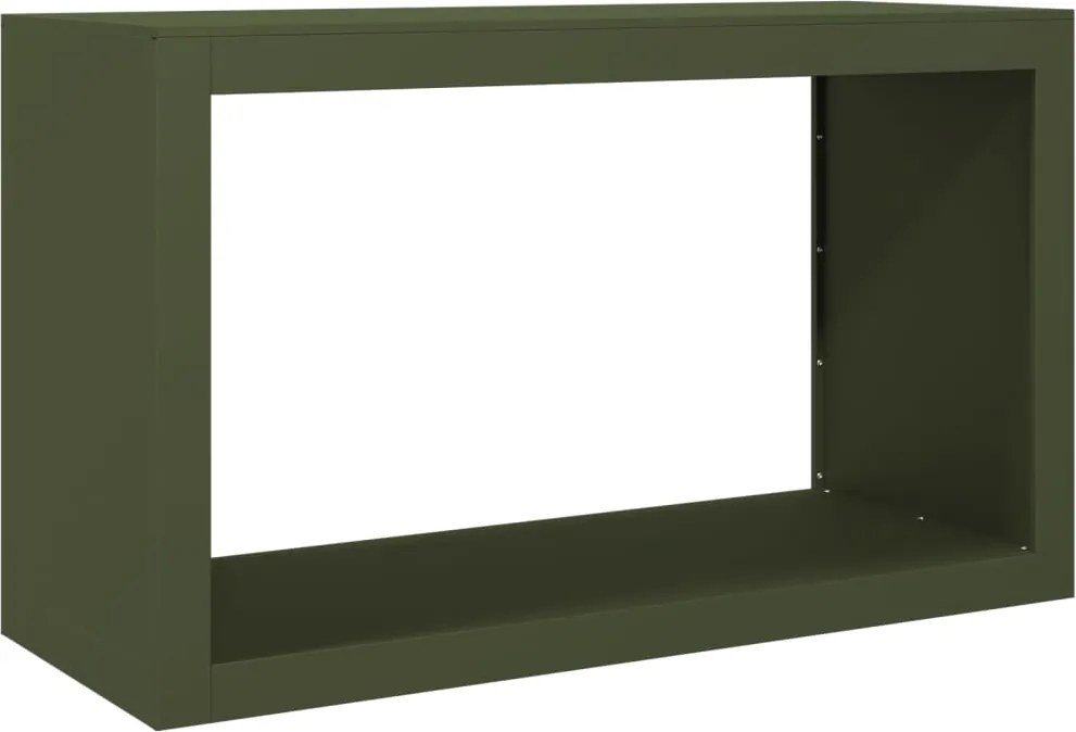 vidaXL zöld acél tűzifatároló 100 x 40 x 60 cm