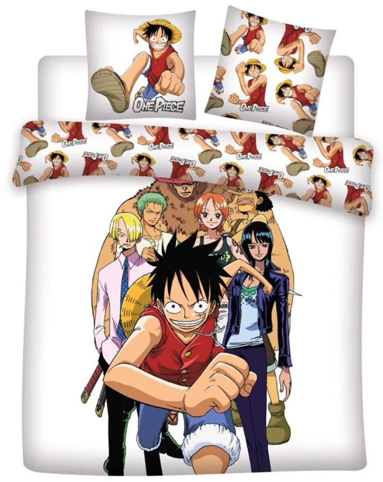 One Piece Treasure Sleep dupla, kétszemélyes ágyneműhuzat 240×220cm, 65x65 cm