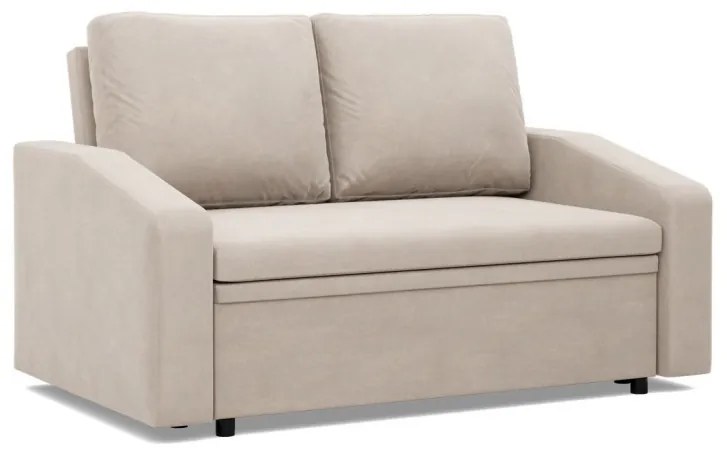 Zeus kanapé, bársony, hab töltet, döntött kartámasz, bézs