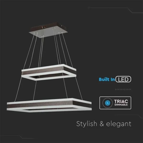 LED dimmelhető csillár zsinóron LED/113W/230V 3000K barna