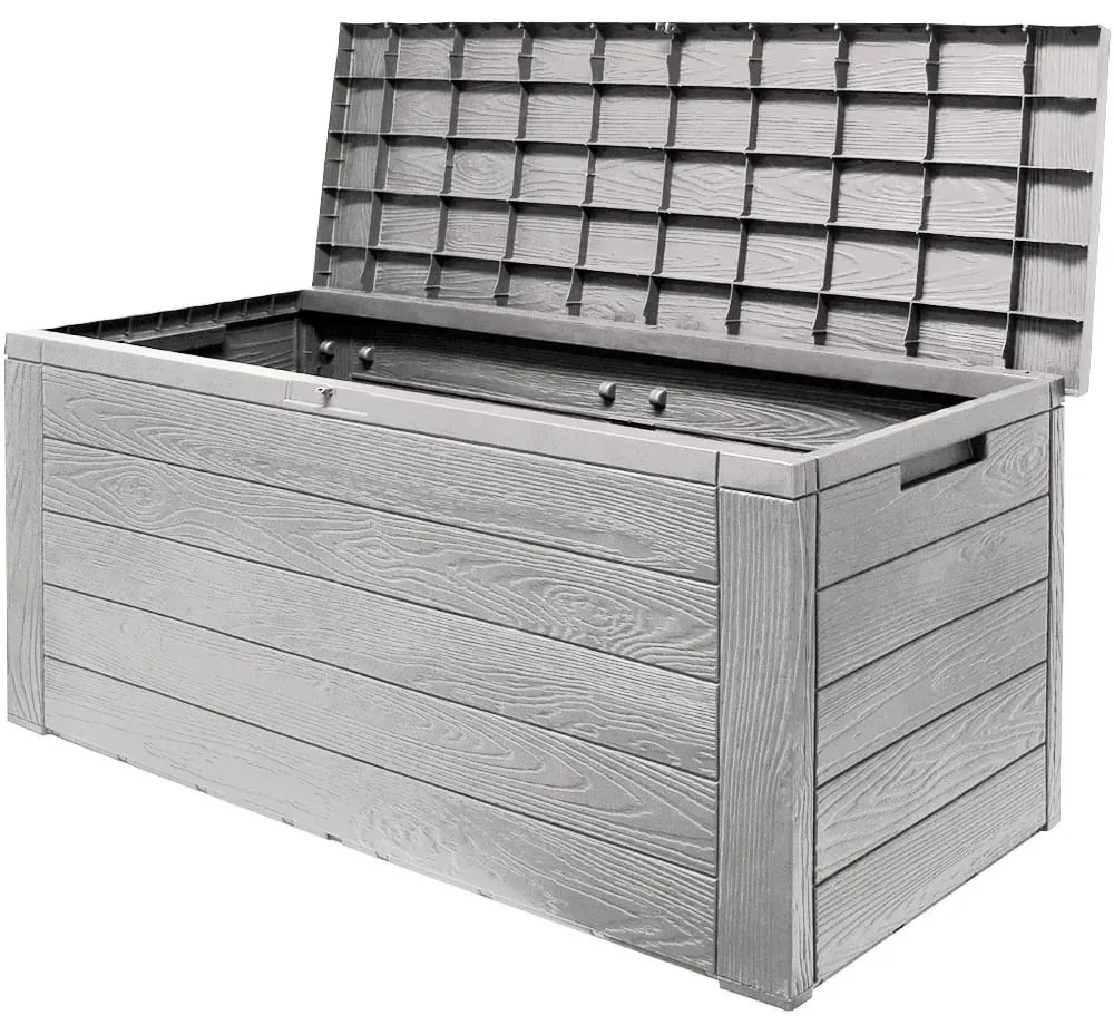 Deuba Woody 280 L tárolódoboz - szürke