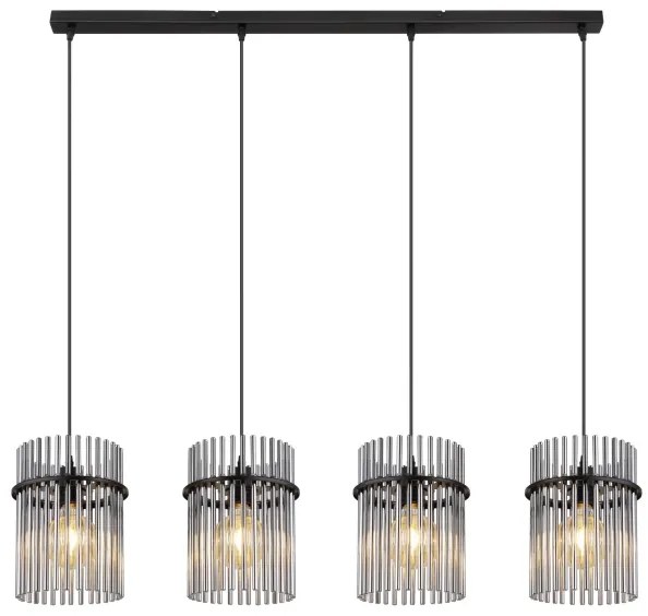 Globo 15698-4H - Csillár zsinóron GORLEY 4xE27/60W/230V fekete