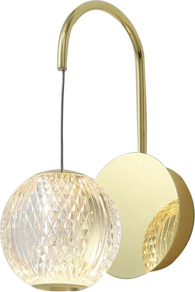Italux ROSARIO WL-12220121-1A-GD Fali lámpa 1x4,2W/LED 3200K 280LM IP20