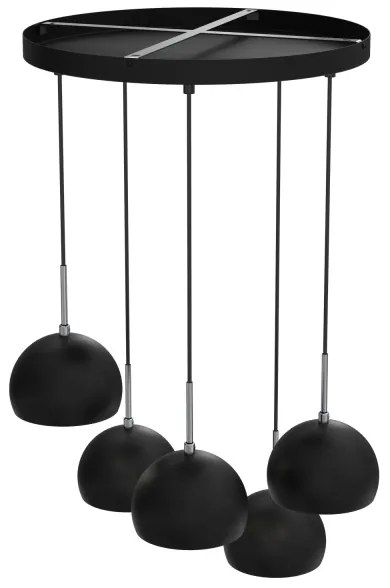 Csillár zsinóron COOL 5xE27/60W/230V fekete