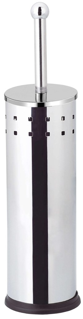 BISK Erga Basic, álló WC kefe, kocka mintás, króm, ERG-04917