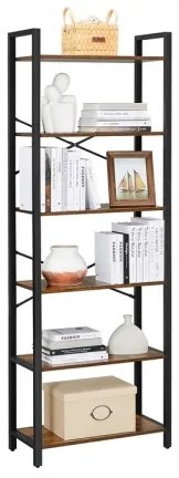 NAVARO könyvespolc barna/fekete