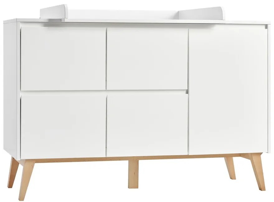 Swing fehér fiókos gyerek komód, 148 x 92 cm - Pinio