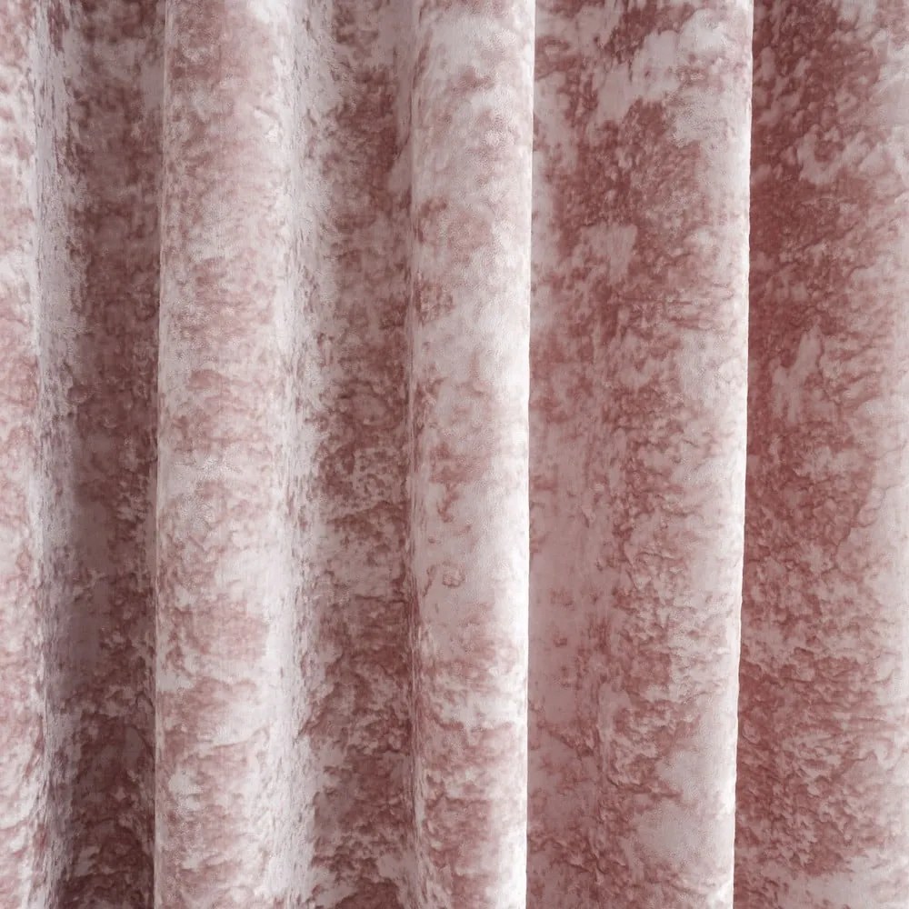 Rózsaszín függöny szett 2 db-os 168x229 cm Crushed Velvet – Catherine Lansfield