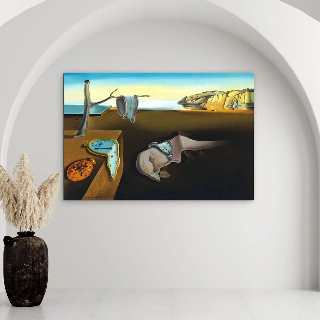 DUBLEZ | S. Dalí - Az elfolyó óra reprodukciója | Prémium UV nyomtatás