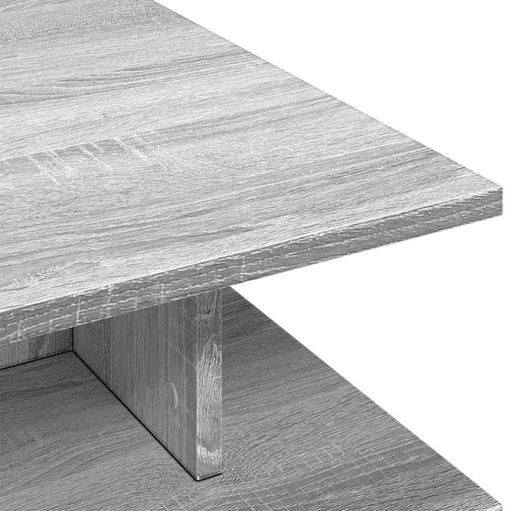 szürke sonoma szerelt fa dohányzóasztal 102x55x35 cm