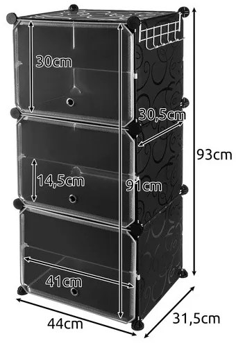 Modular shoe rack - 6 levels