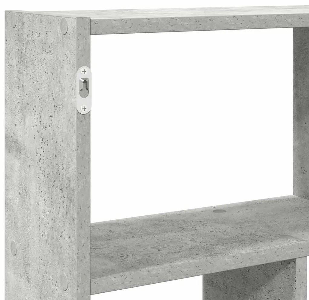 betonszürke szerelt fa fali kockapolc 12 rekeszes színű