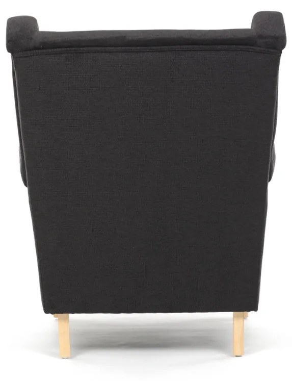 Scaun de relaxare, tapițerie din material negru, AK-388