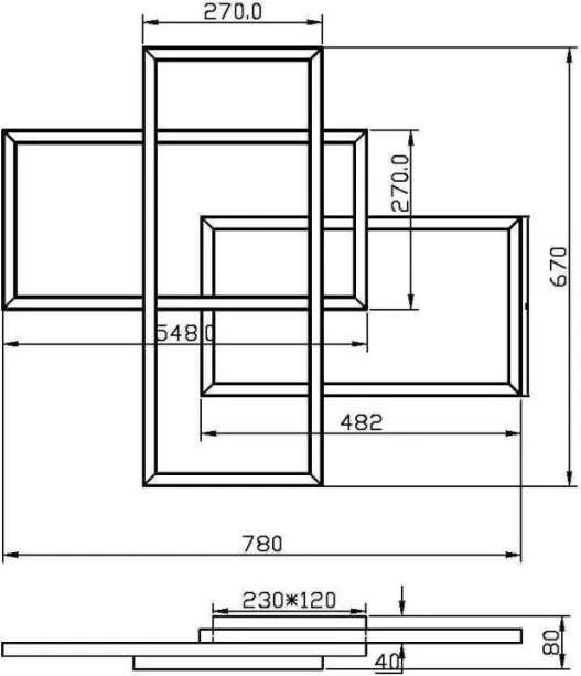 MAYTONI MOD016CL-L80BK Modern LED Mennyezeti Lámpa Fekete LED IP20