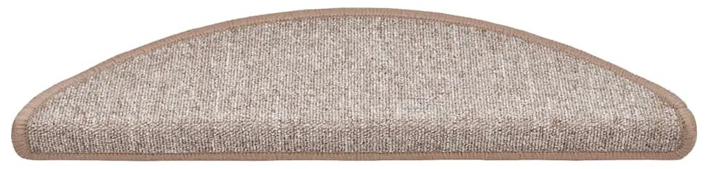 20 db világosbarna lépcsőszőnyeg 56x17x3 cm
