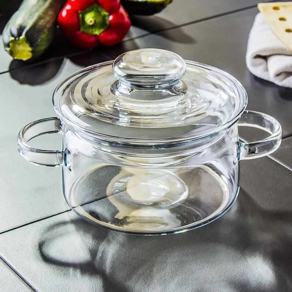 Simax 6063 üveg edény fedővel Nyko 1,5 l