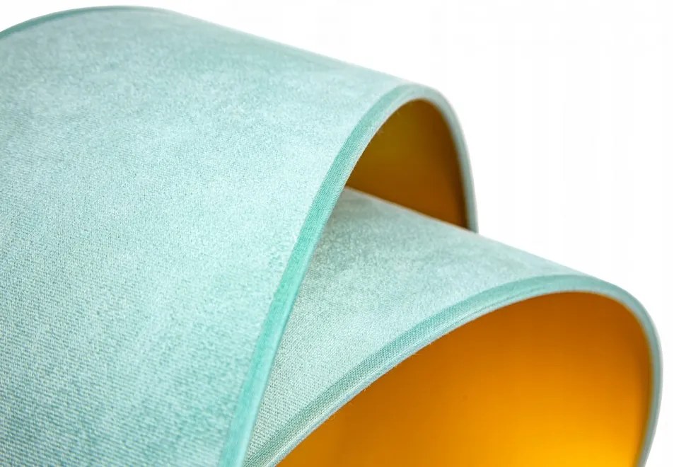 Menta színű textil búrás függőlámpa Glimex Abazur Premium 1xE27 GA0111
