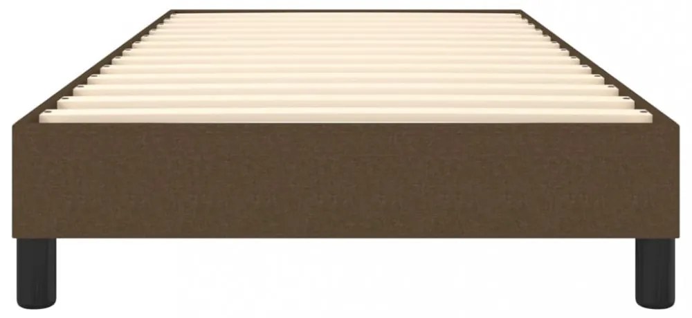 sötétbarna szövet rugós ágykeret 90x190 cm