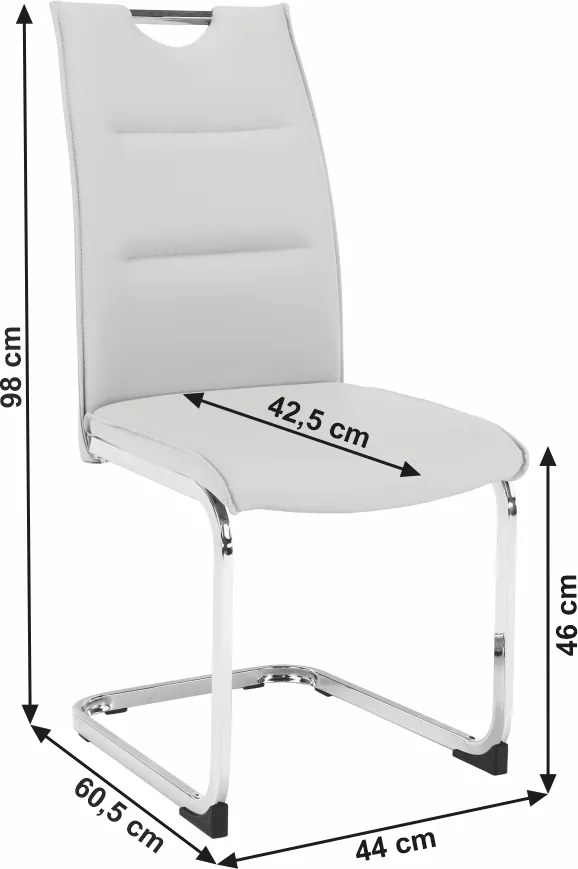 Étkező szék, világosszürke, TOSENA