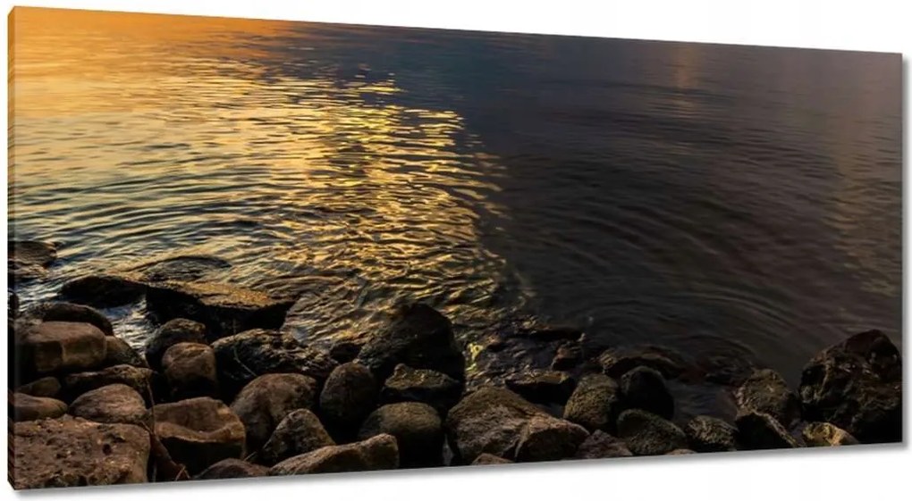 Vászonkép 115x55 Kő tengerpart Tenger