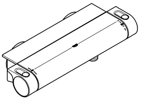 GROHE 34469001 - GROHTHERM 2000 DN 15 termosztátos zuhanycsaptelep króm