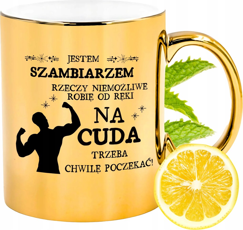 Arany csillogó bögre a sámánnak Ajándék fényképes nyomtatással