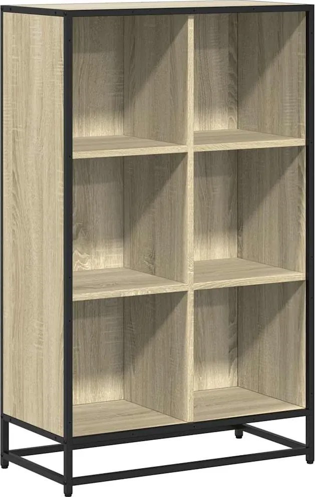 vidaXL sonoma tölgyszínű szerelt fa könyvszekrény 65,5x33x107,5 cm