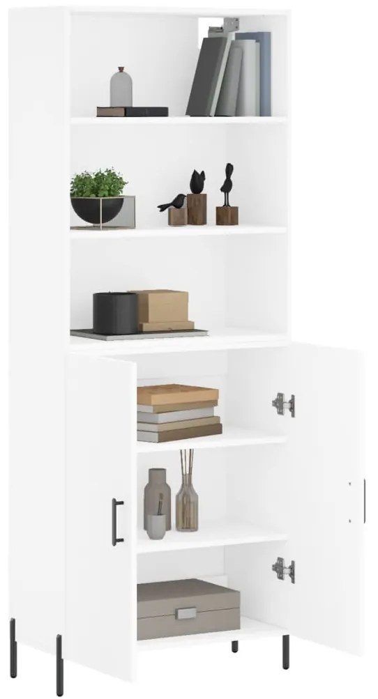 fehér szerelt fa magasszekrény 69,5 x 34 x 180 cm