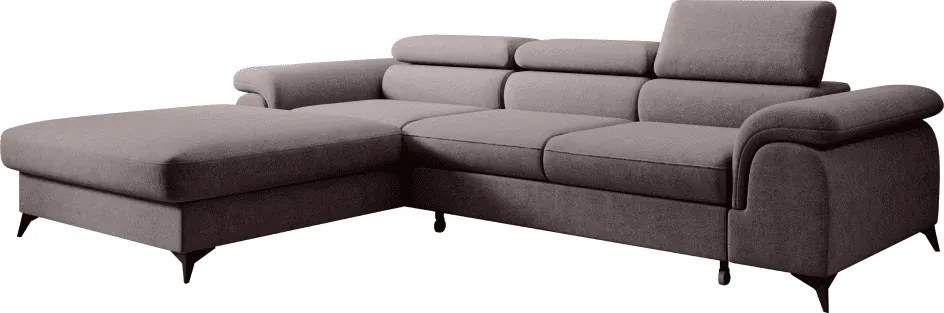 Kihúzható ülőgarnitúra, barna, balos, HORTY ROH