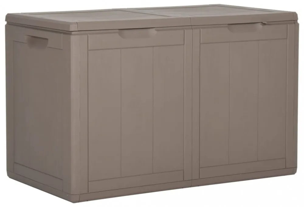 barna PP rattan kerti tárolóláda 180 L
