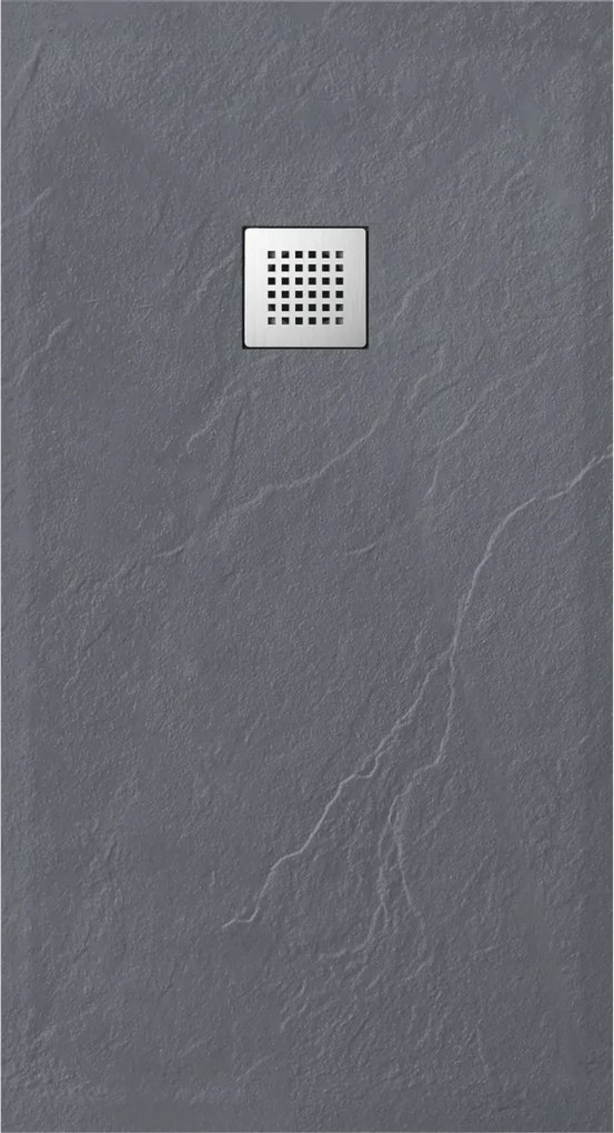 Balneo Kompozit Zuhanytálca 80x100x2,5 cm Sötétszürke Stone Tray